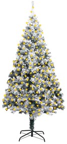 Umelý vianočný stromček s LED a snehom zelený 400cm PVC 3077742