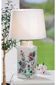 Floral dizajn Delft Art stolná lampa