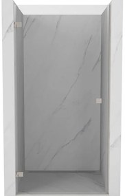 Mexen, Mexen Lunar-B Otočné ľavé sprchové dvere 80 cm, transparentné, brúsený nikel - 832-080-000-97-00-L