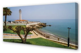 Obraz na plátne Španielsko pobreží maják 125x50 cm