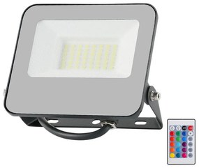 V-Tac LED RGBW Stmievateľný reflektor LED/30W/230V IP65 šedá + DO VT1866