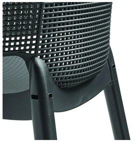 Tmavosivá plastová záhradná stolička Elisa – Keter