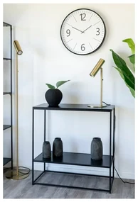 Čierny konzolový stolík s čiernou doskou 80x36 cm Vita – House Nordic
