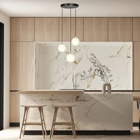 Luster na lanku ROYAL 3xE14/10W/230V pr. 30 cm čierna