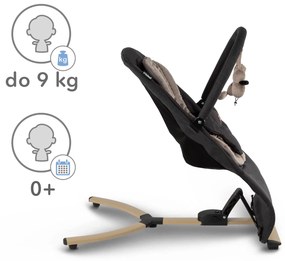 Hojdacie lehátko pre bábätká Kidwell RUBI, nastaviteľné, skladacie, s hrazdou