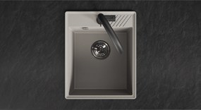 Laveo Hub, 1-komorový granitový drez 394x485x204 mm, béžová, LAV-SPH_410Y