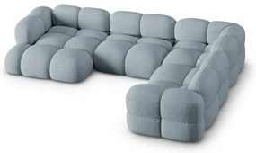 Svetlomodrá rohová pohovka (pravý roh/do tvaru "U") Loretto – Cosmopolitan Design