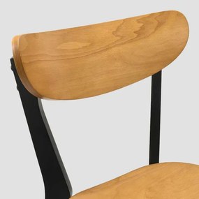 Set dvoch jedálenských stoličiek VIERI čierne / hnedé 718120