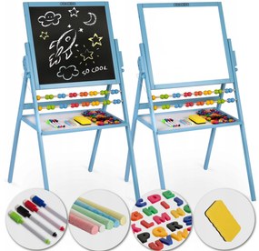 Vulpi Magnetická/kriedová tabuľka pre deti s počítadlom WoodTable XL Farba: modrá