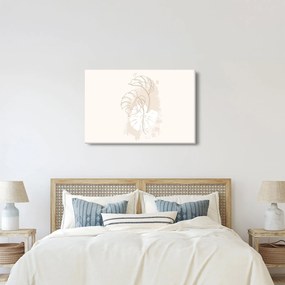 Obraz - Line art monstera N⁰1 (90x60 cm)