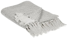 Bavlnená deka 125 x 150 cm sivá béžová MITYAL Beliani