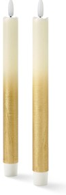 Dlhé LED sviečky z pravého vosku, 2 ks
