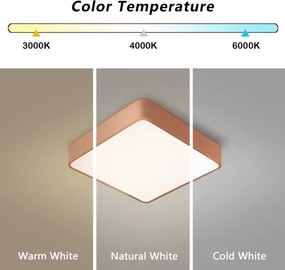 BRILAGI - LED stmievateľné stropné svietidlo POOL SQUARE LED/36W/230V 40x40 cm medená + s diaľkovým ovládaním