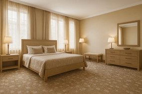 AladinWorld Expres, Metrážny koberec Libra 36, na mieru, šíře 4m,5m, hnedá, filc, chodba / predsieň