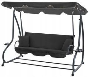 Záhradná hojdačka MARRIANE 2v1 210 cm antracit