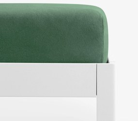 Goldea jersey elastická plachta - tmavo zelená 160 x 200 cm