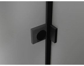 Mexen Lunar T výklopný sprchový kút pravý 130 x 110 cm, číre sklo, čierna matná, 834T-130-110-70-00-P