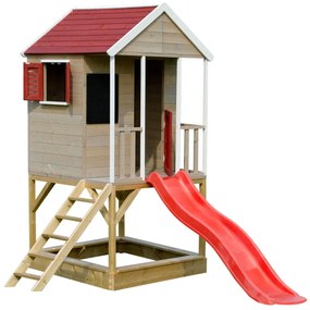 Marimex | Detský drevený domček Marimex Veranda so šmykľavkou | 11640361
