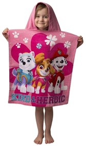Ružové froté detské pončo Paw Patrol – Jerry Fabrics