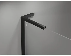 Mexen, Mexen Mist L Duo výklopný sprchový kút 115 x 110 cm, čierna mriežka - 8A4L-115L-110P-70-77