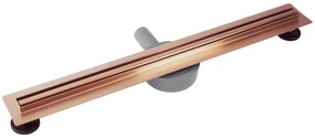 Rea Neox Pro Slim, sprchový odtokový žľab 100cm s otočným sifónom o 360stupňov, medená matná, REA-G4809