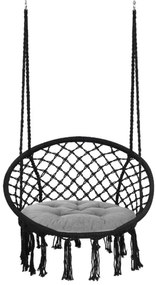 Závesné kreslo BOHO 490129A čierne