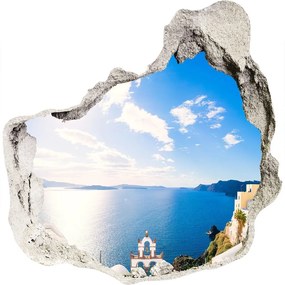 Nálepka 3D diera na stenu Santorini, grécko nd-p-134209719