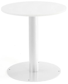 Okrúhly stôl ALVA, Ø700x720 mm, biela, biela