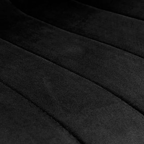 Jedálenská stolička FRESNO VELVET čierna