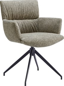 XXXLutz STOLIČKA S PODRÚČKAMI, železo, vzhľad ľanu, cappuccino Dieter Knoll - Stoličky - 000496001901