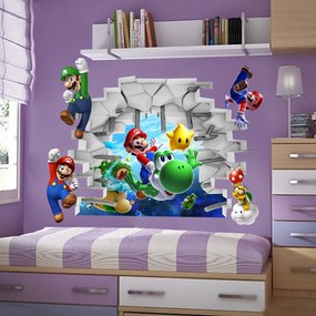 Veselá Stena Samolepka na stenu na stenu Hra Super Mario