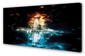 Obraz canvas Sword of farebné dymu 100x50 cm