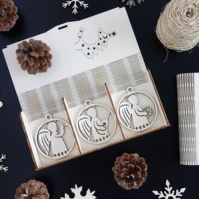 SENTOP | Vianočné ozdoby z dreva a plastu, Vianočné dekorácie drevené , drevené doplnky PR0103-Christmas decorati HEU-