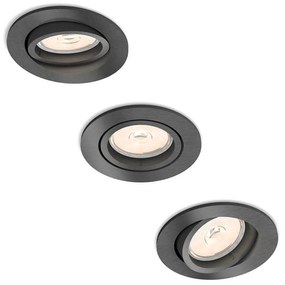 Philips 50393/99/PN - SADA 3x Podhľadové svietidlo DONEGAL 1xGU10/5,5W/230V P1938