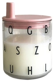 Ružový detský hrnček Design Letters Grow With Your Cup