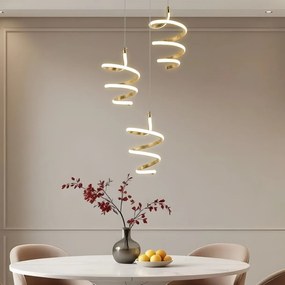 Toolight Toolight, LED závesné svietidlo 3x20W, 4000K, 4000lm, G075-3CPR, zlatá, OSW-08661