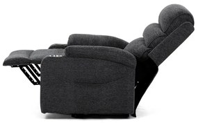 Autronic BONTEC Polohovacie kreslo, elektrické káblové ovládanie, šedá, látka, TV-S8348 GREY2 Farba: Šedá