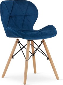 Modrá stolička LAGO VELVET