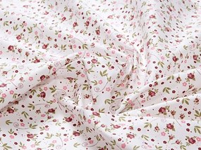 Biante Detské bavlnené posteľné obliečky do postieľky Sandra SA-005 Červené ružičky Do postieľky 90x140 a 40x60 cm