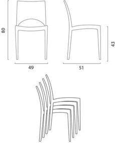 Sconto Jedálenská stolička PARIS biela