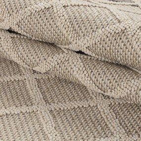 Ayyildiz, Kusový koberec Patara 4953 Beige – na von aj na doma, 80x150, béžová, chodba / predsieň