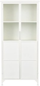 Biela kovová vitrína 35x150 cm Miya – White Label