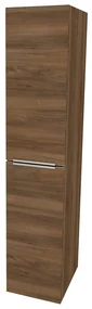 Mereo, Mereo Mailo, kúpeľňová skrinka vysoká 170 cm, chróm madlo, Multidecor, Orech Pacifik tabákový, MER-CN594LPOPT2
