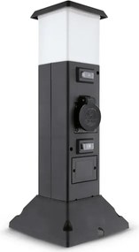 Brilagi - Vonkajšie svietidlo so 2 zásuvkami SCHUKO 1xE14/15W/230V IP44 čierne