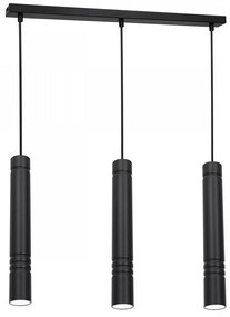 Luster na lanku IMPLODE 3xGU10/8W/230V čierna