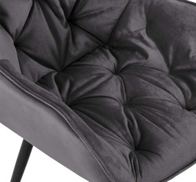 Stolička Tanna - zamat - Tmavo sivá