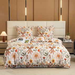 Obliečky z mikrovlákna FLORAL RIBBON krémové Rozmer obliečky: 70 x 90 cm | 140 x 200 cm