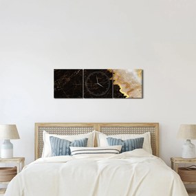 Obraz - Mramor (s hodinami) (90x30 cm)