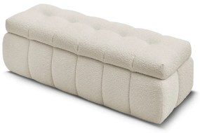 Béžová lavica z textílie buklé Mont Blanc – Bobochic Paris