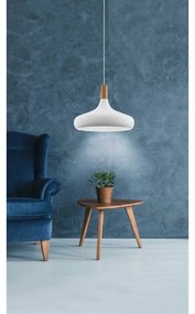 Biele závesné svietidlo s kovovým tienidlom ø 40 cm SABINAR – EGLO